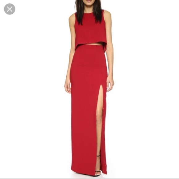 Black Halo Dresses & Skirts - Black halo red 2 piece long dress NWT